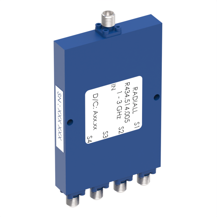 POWER DIVIDER 4W SMA 1-3GHZ