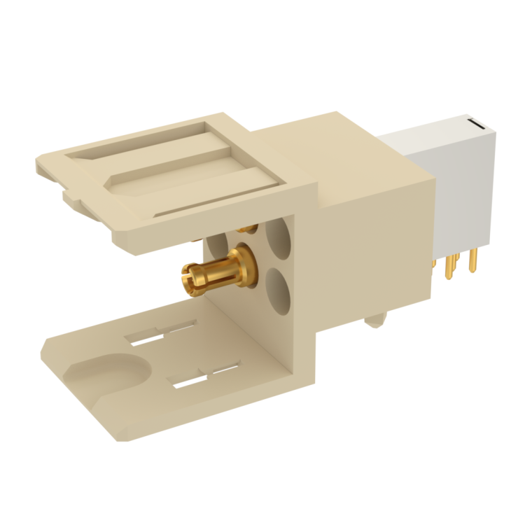 COAXIPACK 2 / RIGHT ANGLE MALE MODULE 2 SOLDER TYPE INSERTS 2.5 MM FOR PCB