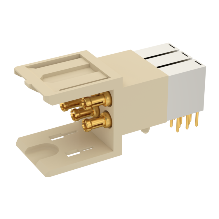 COAXIPACK 2 / RIGHT ANGLE MALE MODULE 6 SOLDER TYPE INSERTS 3.5 MM FOR PCB