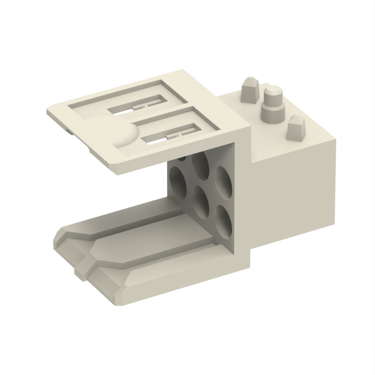 COAXIPACK 2 / RIGHT ANGLE MALE SHIELDED HOUSING WITH PRESS PEG