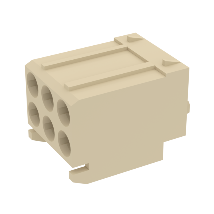COAXIPACK 2 / STRAIGHT FEMALE HOUSING 6 WAYS WITH PRESS PEG