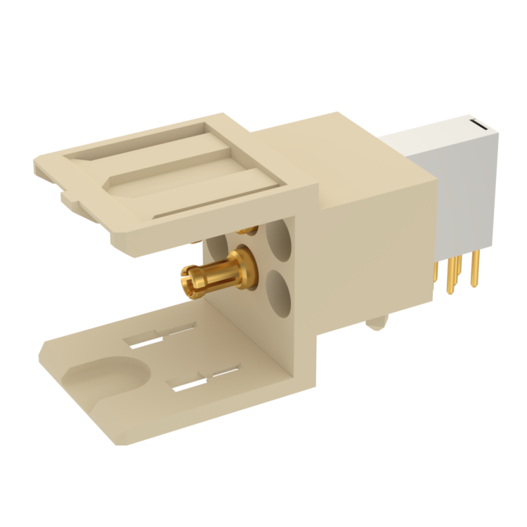 COAXIPACK 2 / RIGHT ANGLE MALE SHIELDED MODULE 2 SOLDER TYPE INSERTS 3.5 MM FOR PCB