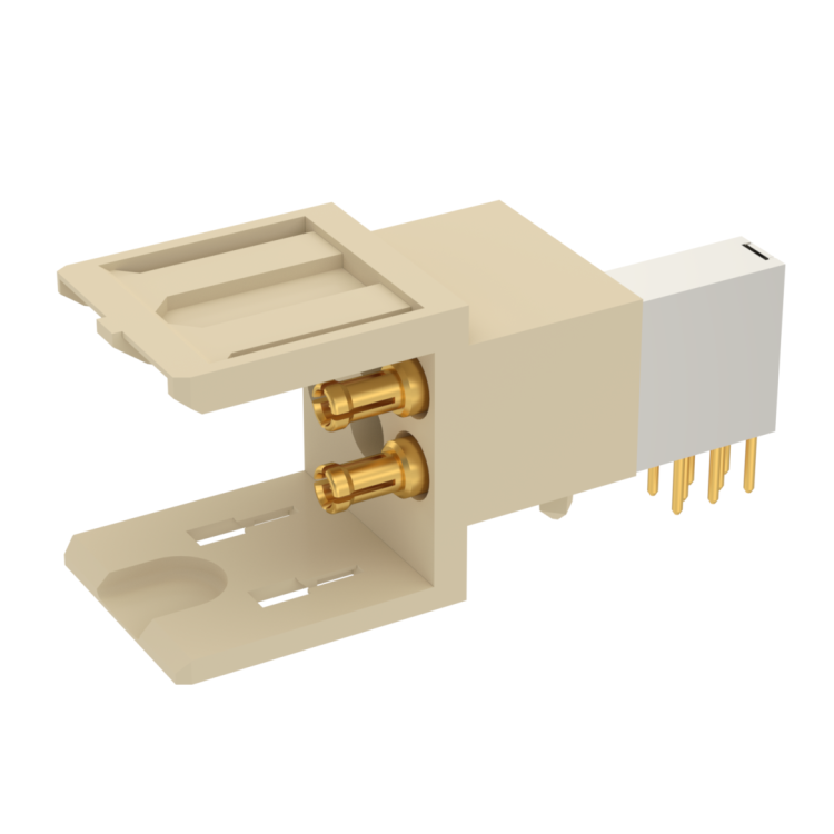 COAXIPACK 2 / RIGHT ANGLE MALE SHIELDED MODULE 2 SOLDER TYPE INSERTS 3.5 MM FOR PCB