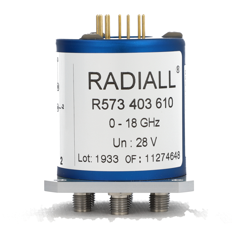 SP6T Ramses DIN 2.5GHz Normally open Indicators 28Vdc Positive common Diodes Pins Terminals