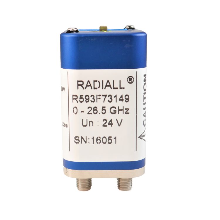 DPDT Titanium SMA2.9 40GHz Latching Self-cut-off Indicators 24Vdc TTL Positive common Diodes HE10 receptacle with bracket