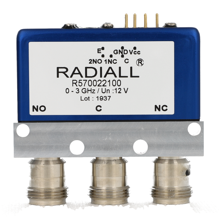 SPDT Ramses TNC 12.4GHz Latching 28Vdc TTL Diodes Pins Terminals