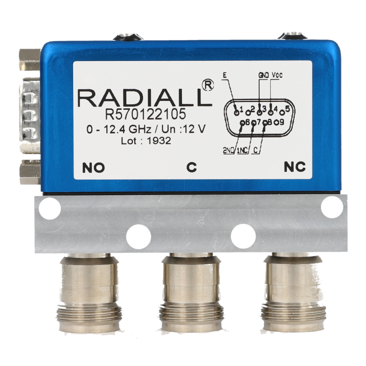 SPDT Ramses TNC 12.4GHz Failsafe Indicators 12Vdc Diodes D-sub connector