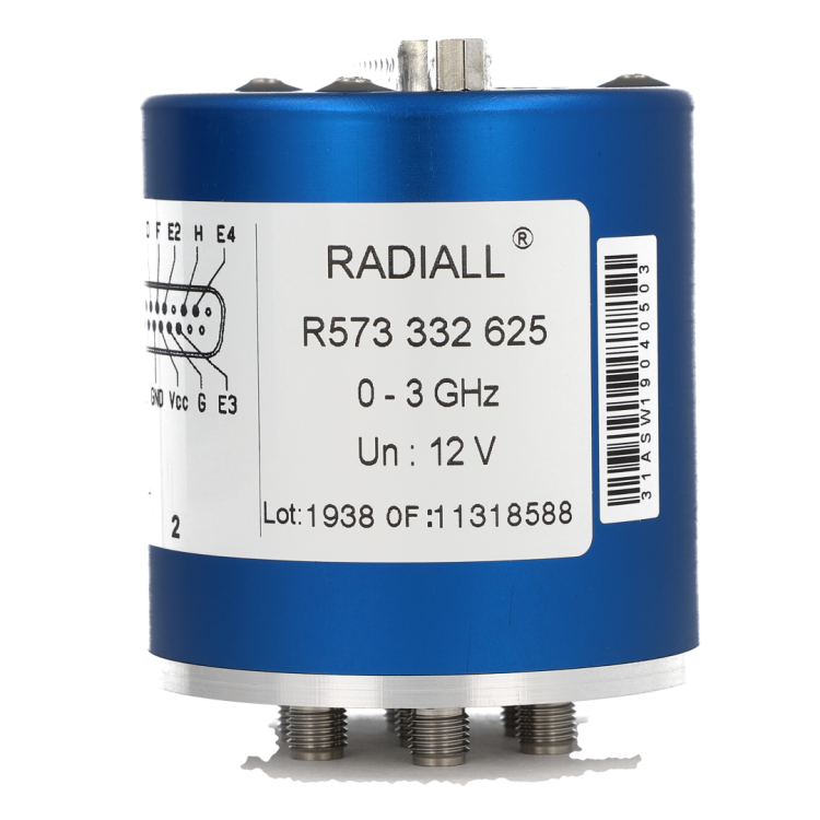 SP6T Ramses DIN 2.5GHz Latching Self-cut-off Auto-reset Indicators 28Vdc BCD TTL Diodes D-sub connector