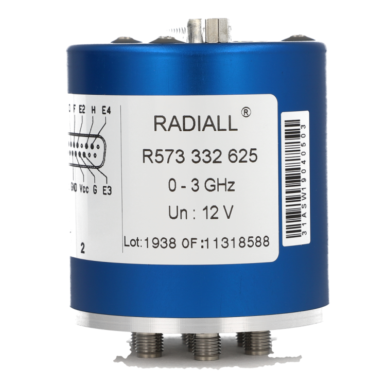 SP4T Ramses DIN 2.5GHz Normally open Indicators 12Vdc TTL Diodes D-sub connector SP4T Ramses DIN 2.5GHz Normally open Indicators 12Vdc TTL Diodes D-sub connector