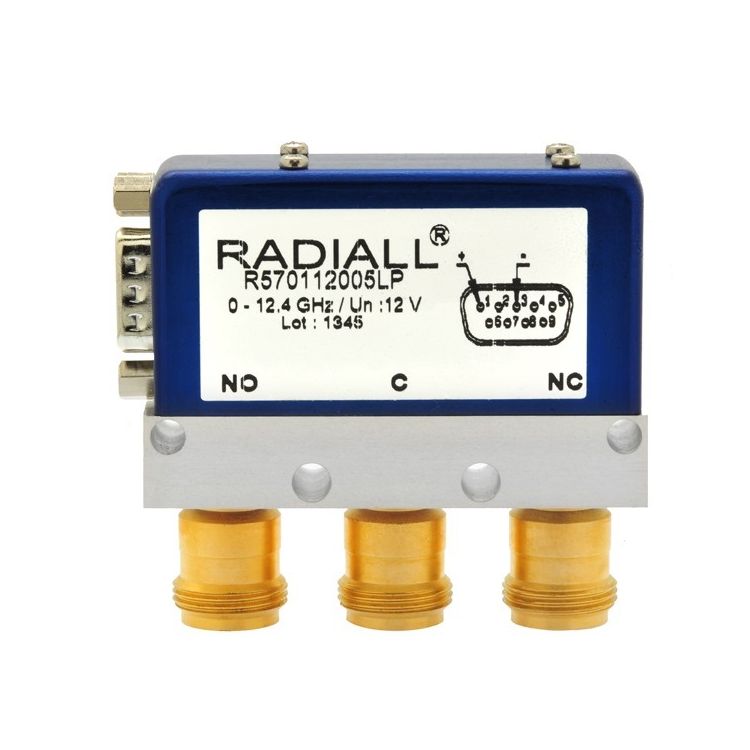 SPDT Ramses Low PIM N 12.4GHz Latching Self-cut-off 28Vdc TTL Diodes D-sub connector