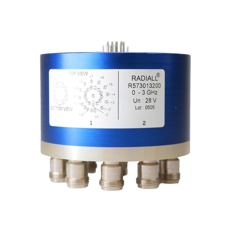 SP4T Ramses TNC 12GHz Latching Self-cut-off 12Vdc Diodes Pins Terminals