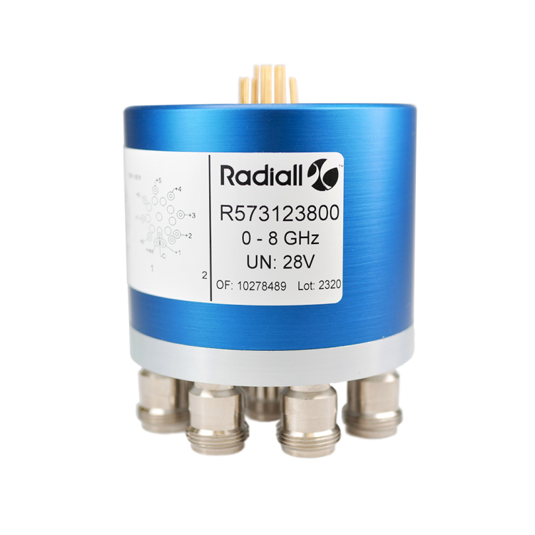 SP4T Terminated  Ramses N 12.4GHz Latching 12Vdc TTL Diodes D-sub connector