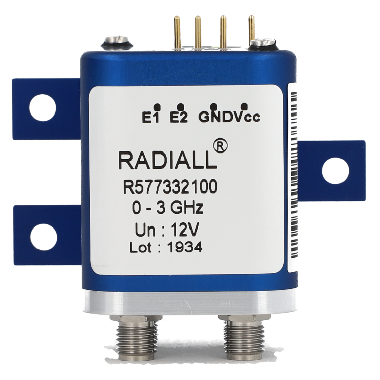 DPDT Ramses SMA2.9 40GHz Latching Self-cut-off Indicators 28Vdc Positive common Diodes Pins Terminals with bracket