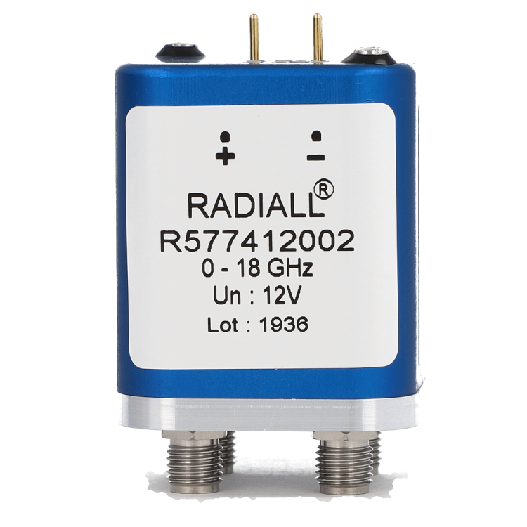 DPDT Ramses SMA2.9 40GHz Latching Self-cut-off Indicators 12Vdc Positive common Diodes Pins Terminals