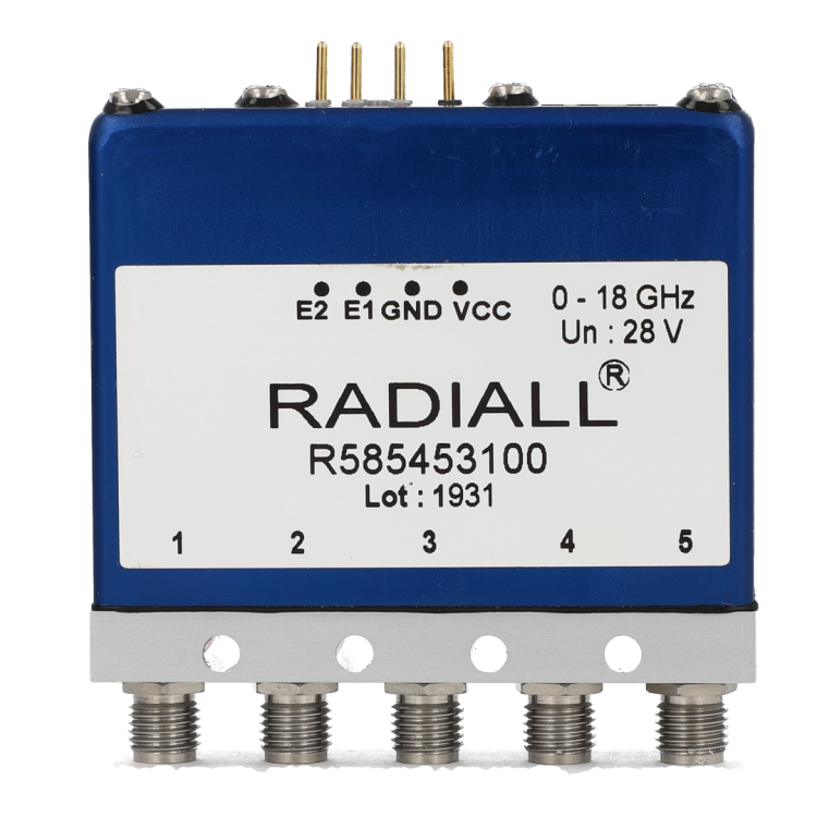 DP3T Ramses SMA 18GHz Normally open Indicators 12Vdc Positive common Pins terminals