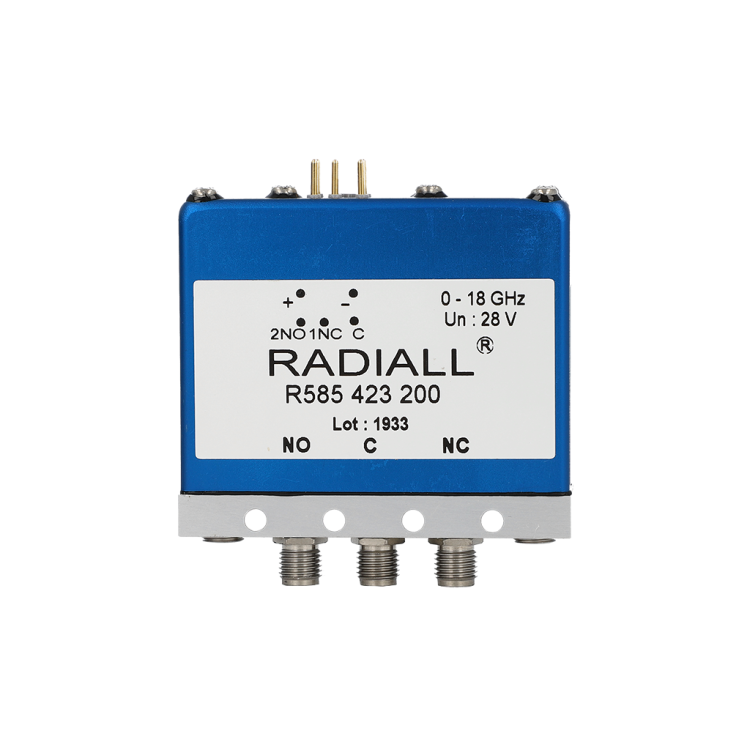 SPDT Terminated Ramses SMA2.9 40GHz Normally open 12Vdc Positive common Diodes Internal loads Pins terminals