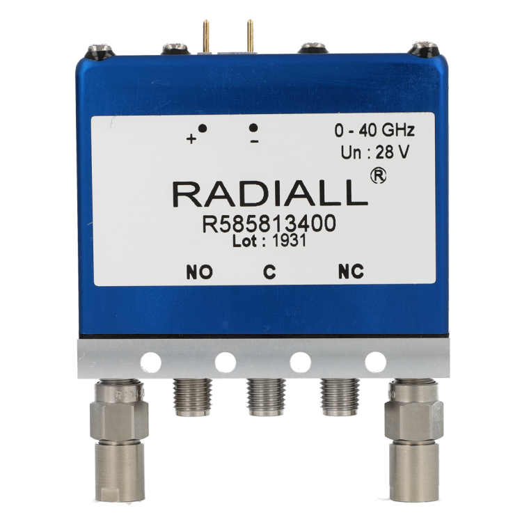 SPDT Terminated Ramses SMA 18GHz Normally open 28Vdc Positive common Diodes External loads Pins terminals