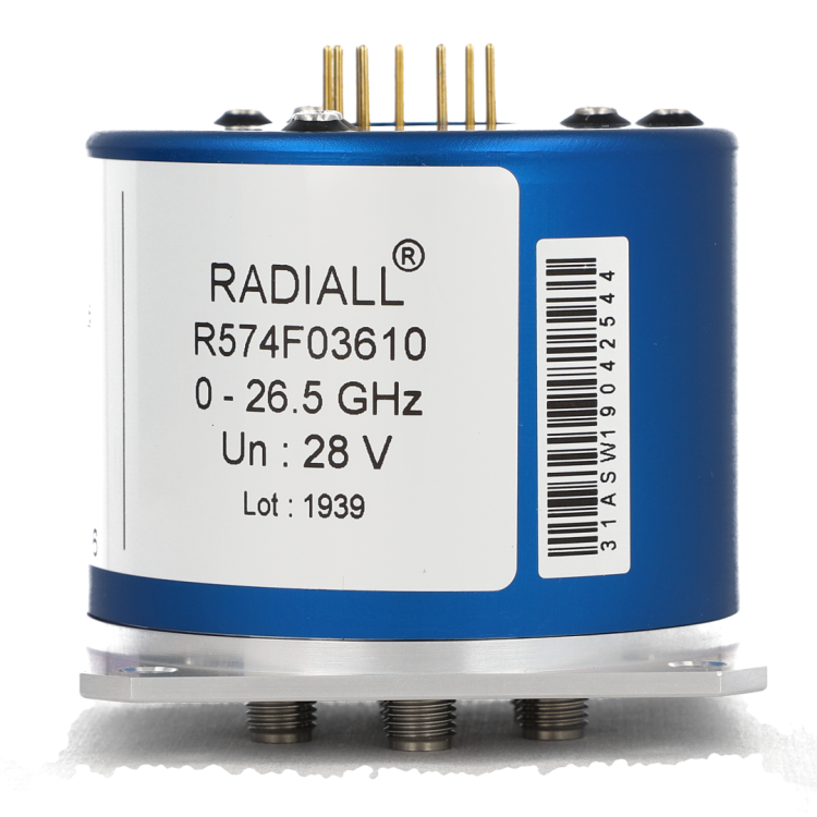 SP4T Terminated  Ramses SMA 26.5GHz Latching 28Vdc Positive common Pins Terminals