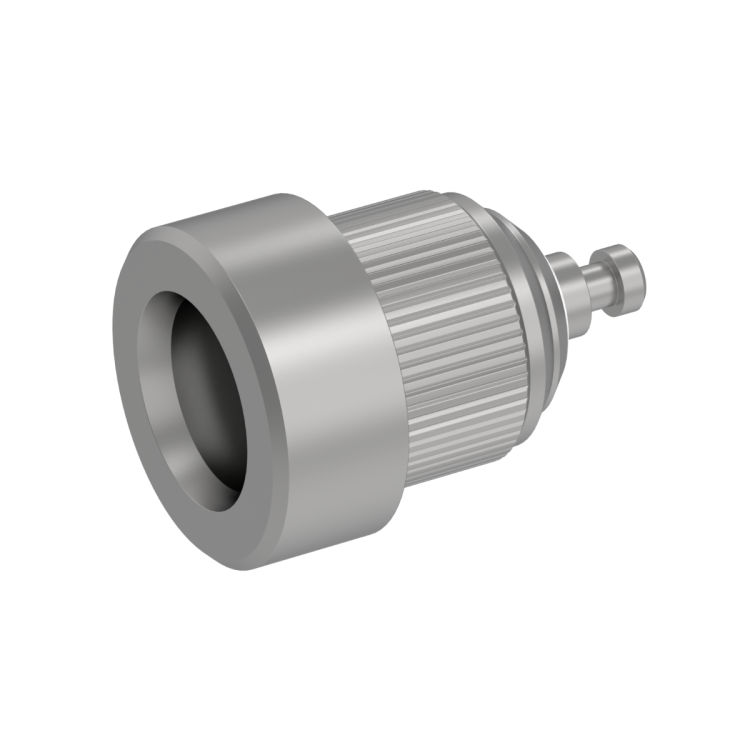 MCX / STRAIGHT PRESS MOUNT RECEPTACLE FRONT MOUNT - WITH SOLDER POT