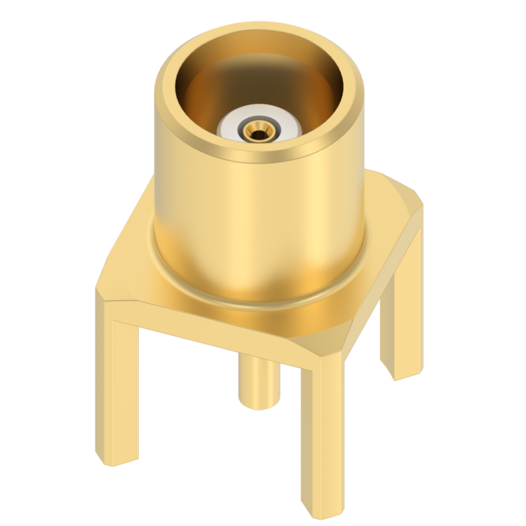 MCX / STRAIGHT JACK RECEPTACLE FOR PCB SOLDER LEGS