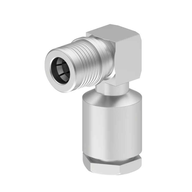 QMA / RIGHT ANGLE PLUG CLAMP TYPE CABLE HPL 50-1/4 XF CRIMPLESS&SOLDERLESS