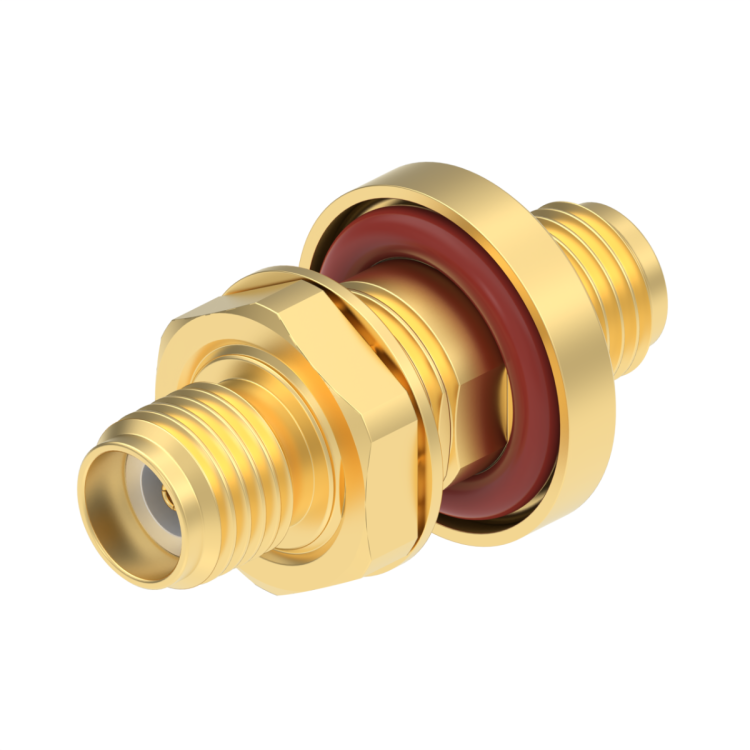 SMA 2.9 / FEMALE - FEMALE BULKHEAD ADAPTER HERMETIC SEALED