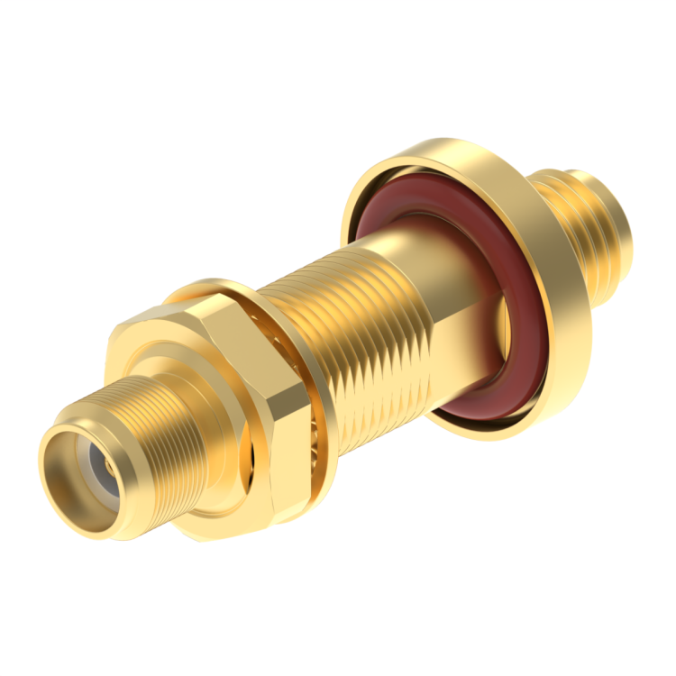 SMA 2.9 / FEMALE - FEMALE BULKHEAD ADAPTER HERMETIC SEALED
