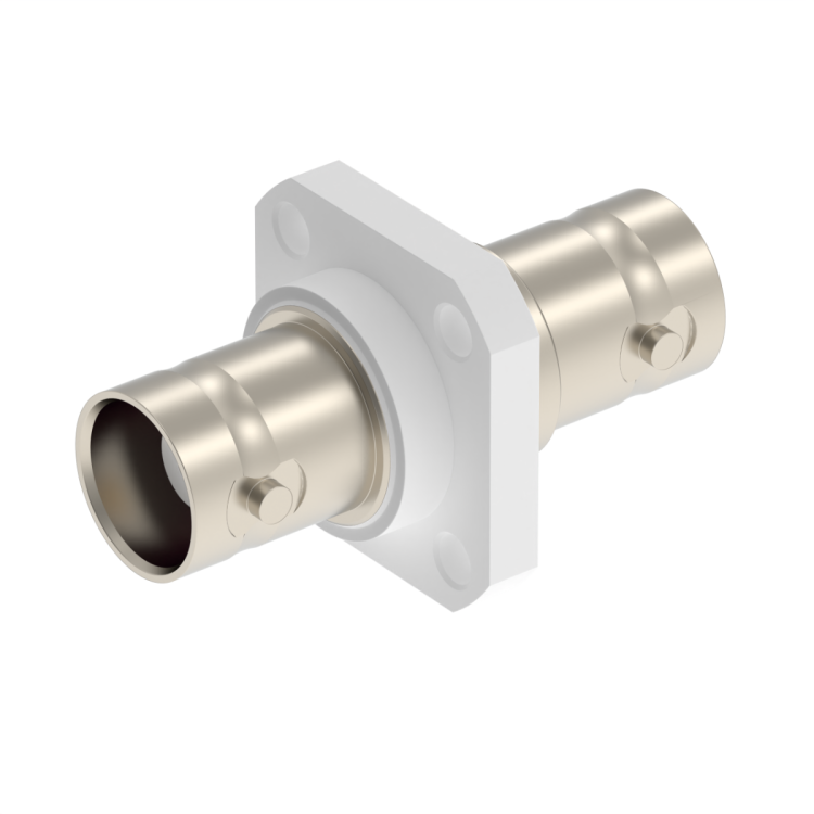 BNC / INSULATED SQUARE FLANGE FEMALE-FEMALE ADAPTER