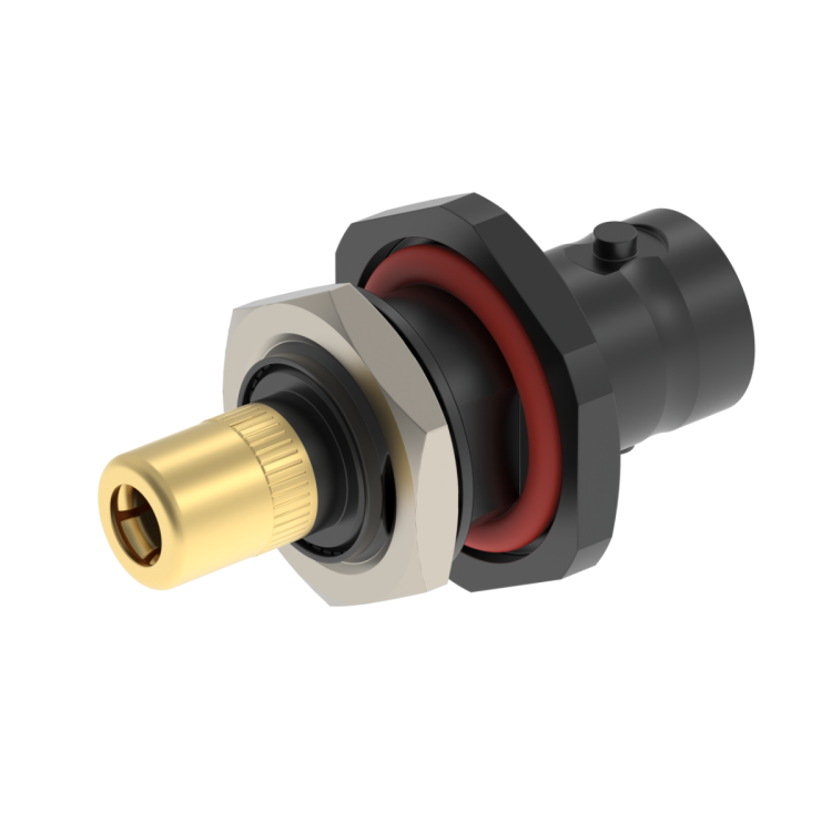 BNC FEMALE - SMB FEMALE BULKHEAD PANEL SEAL STRAIGHT ADAPTER