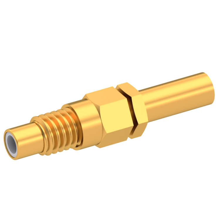 SMC / STRAIGHT JACK MALE CRIMP TYPE FOR 2.6/50 D CABLE GOLD
