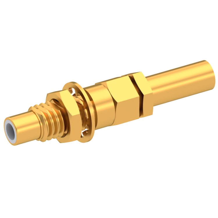 SMC / STRAIGHT JACK MALE CRIMP TYPE FOR 2.6/50 S CABLE GOLD