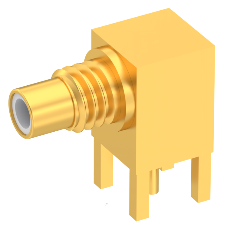 SMC / RIGHT ANGLE JACK RECEPTACLE MALE GOLD