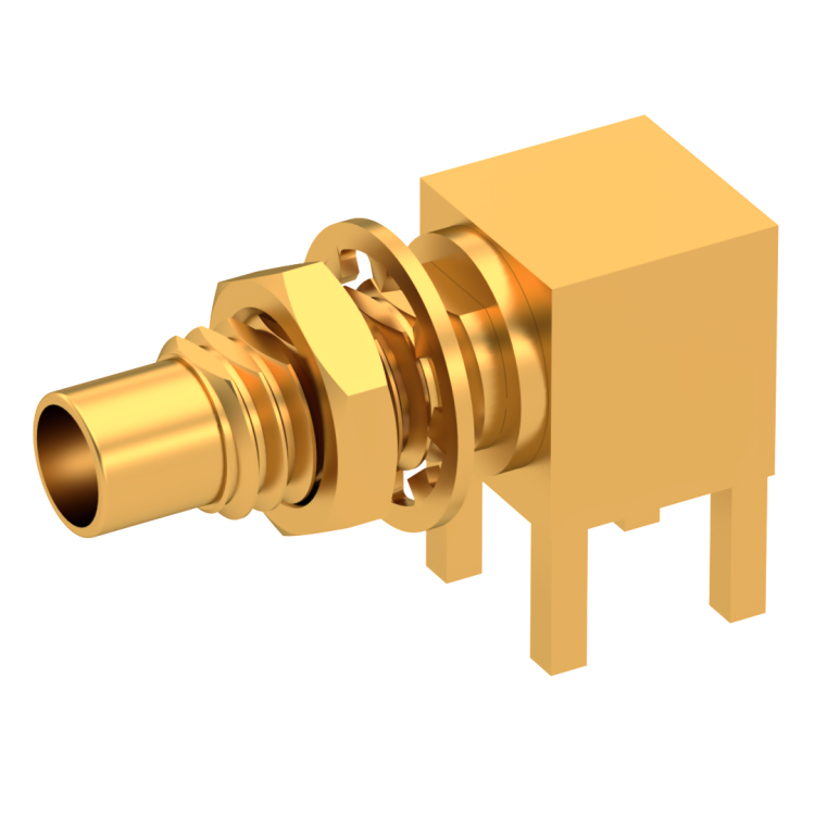 SMC / RIGHT ANGLE JACK RECEPTACLE MALE GOLD