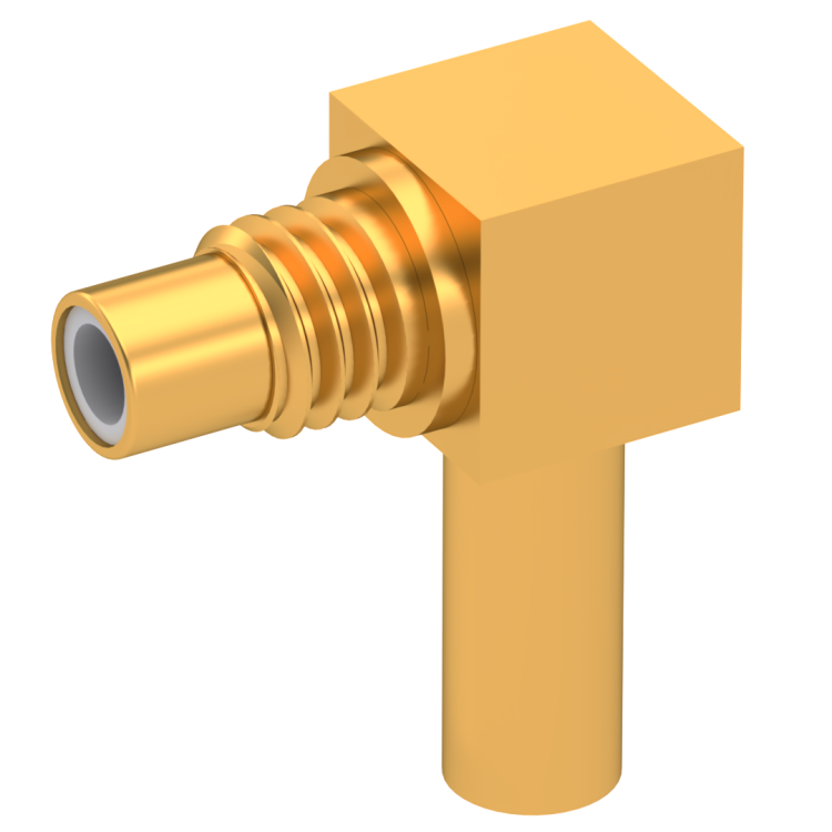 SMC / RIGHT ANGLE JACK MALE CRIMP TYPE FOR 2.6/50 S CABLE GOLD