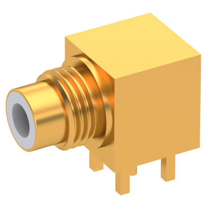 75 OHM / RIGHT ANGLE JACK RECEPTACLE MALE GOLD