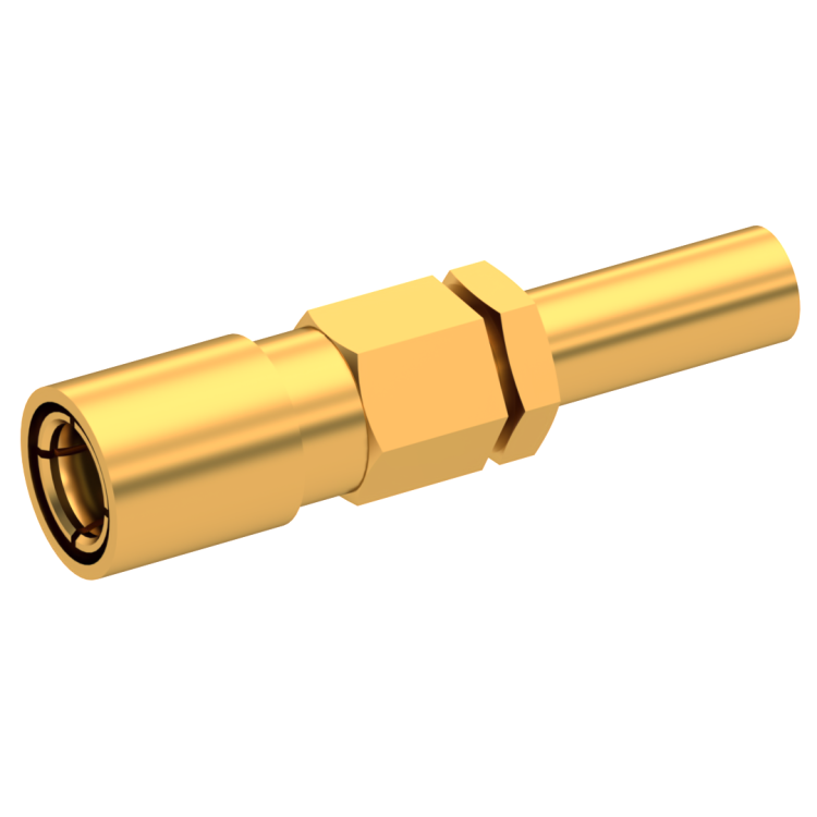 SMB / STRAIGHT PLUG FEMALE CRIMP TYPE FOR 2/50 D CABLE GOLD