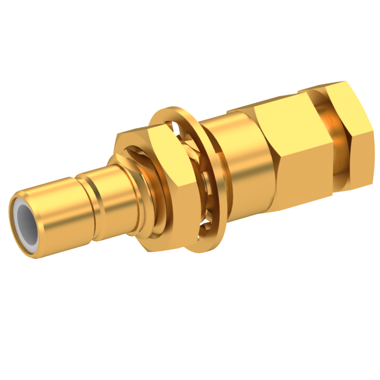 SMB / STRAIGHT JACK MALE SOLDER CLAMP FOR .141''/50 SR GOLD