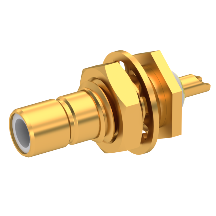 SMB / STRAIGHT JACK RECEPTACLE MALE GOLD REAR MOUNT