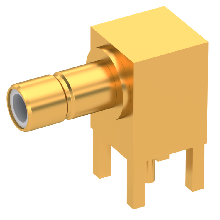 SMB / RIGHT ANGLE JACK RECEPTACLE MALE GOLD QPL MIL-39012