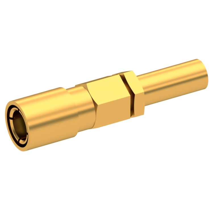 SLB / STRAIGHT PLUG FEMALE CRIMP TYPE FOR 2.6/50 D CABLE GOLD