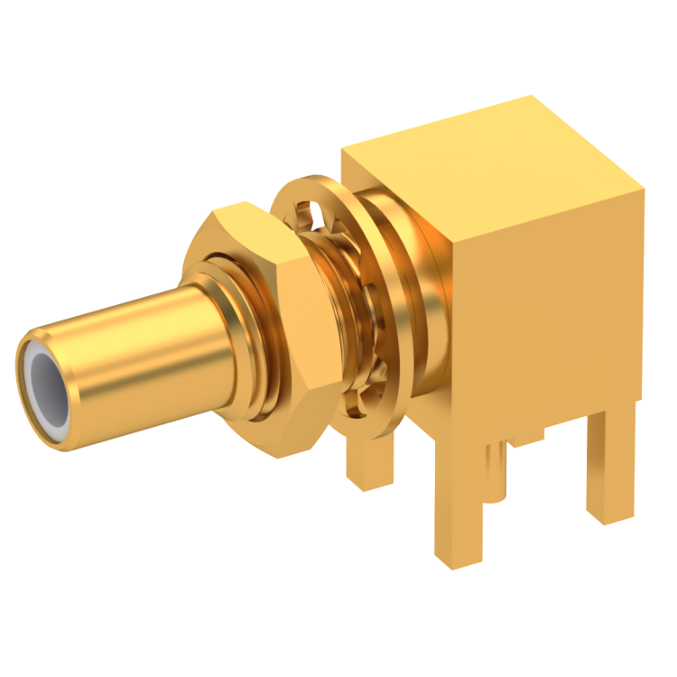 SLB / RIGHT ANGLE JACK RECEPTACLE MALE GOLD