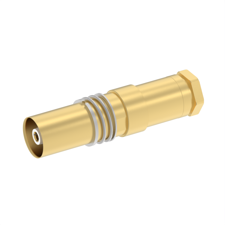 Size 1 (T CAS) Socket Coaxial contact for RG214 BA6903A cable - Non environmental - ARINC 600 (NSX SERIES)