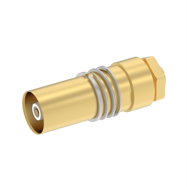 Size 1 (T CAS) Socket Coaxial contact for ASNE0293XF (Airbus)RG142RG400AA6343 (Times)ECS3C142B (Eurocopter) cable - Non environmental - ARINC 600 (NSX SERIES)
