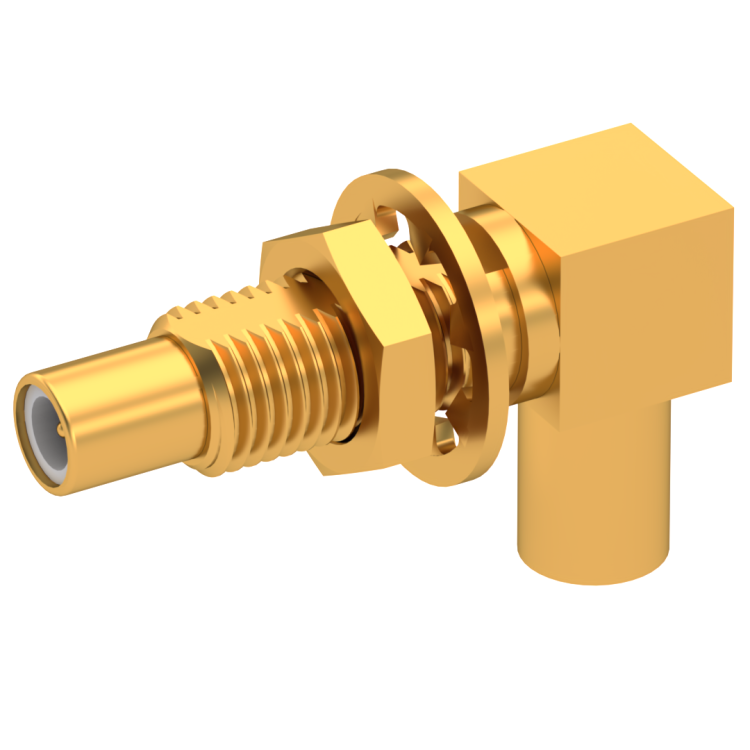 SSMC / RIGHT ANGLE JACK MALE CRIMP TYPE FOR 2/50 S CABLE GOLD