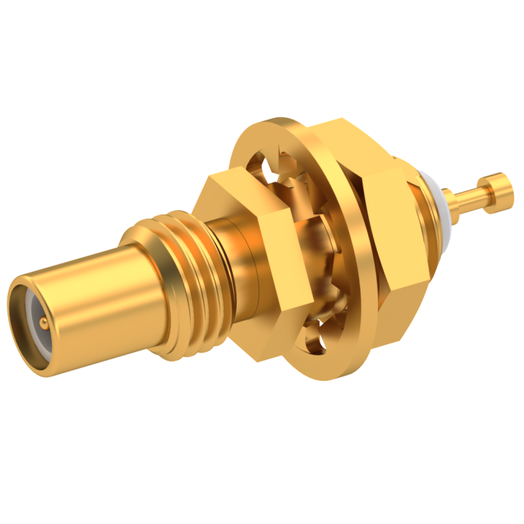SSMC / STRAIGHT JACK RECEPTACLE MALE GOLD FRONT MOUNT