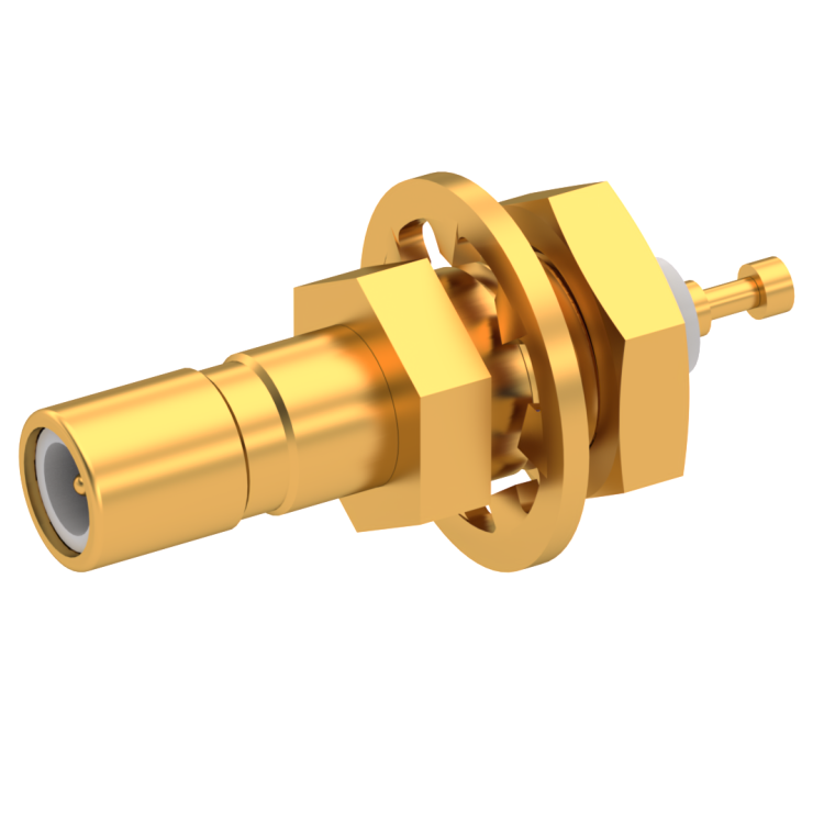SSMB / STRAIGHT JACK RECEPTACLE MALE GOLD FRONT MOUNT