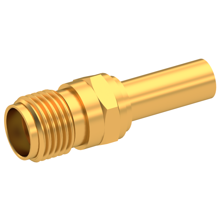 SMA / STRAIGHT JACK FEMALE CRIMP TYPE FOR 2.6/50 S CABLE GOLD NON-CAPTIVE CONTACT