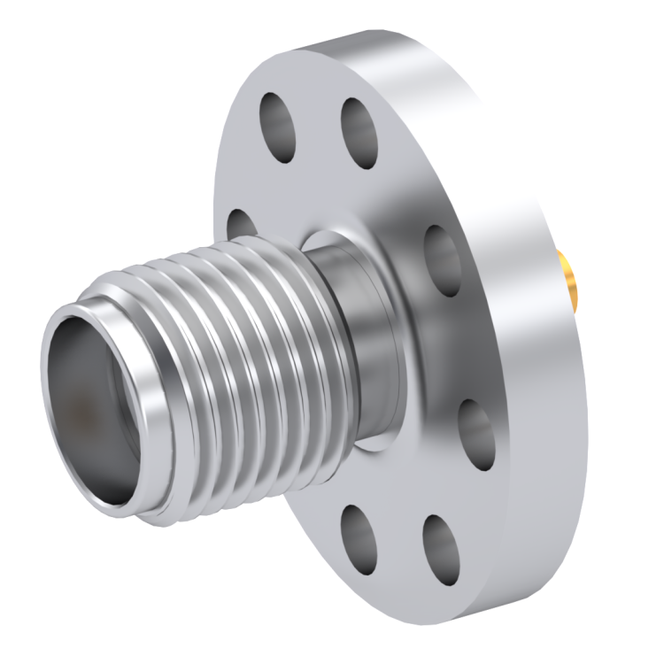 SMA / STRAIGHT JACK RECEPTACLE FEMALE PASSIVATED NON-CAPTIVE CONTACT|STANDARD FLANGE
