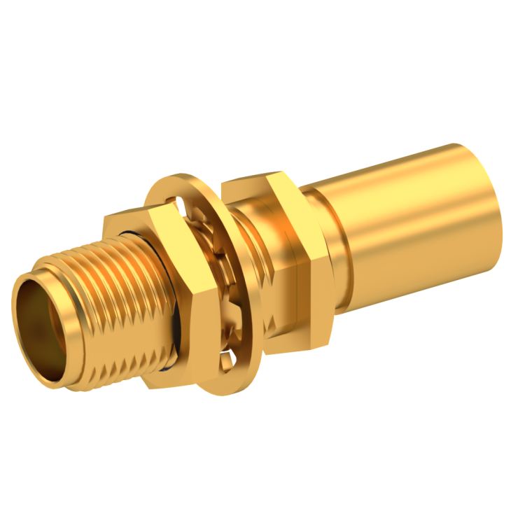 SMA / STRAIGHT JACK FEMALE CRIMP TYPE FOR 5/50 S GOLD NON-CAPTIVE CONTACT