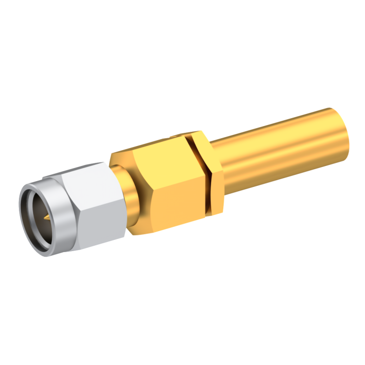 SMA / STRAIGHT PLUG MALE CRIMP TYPE FOR 2.6/50 S CABLE GOLD CAPTIVE CONTACT